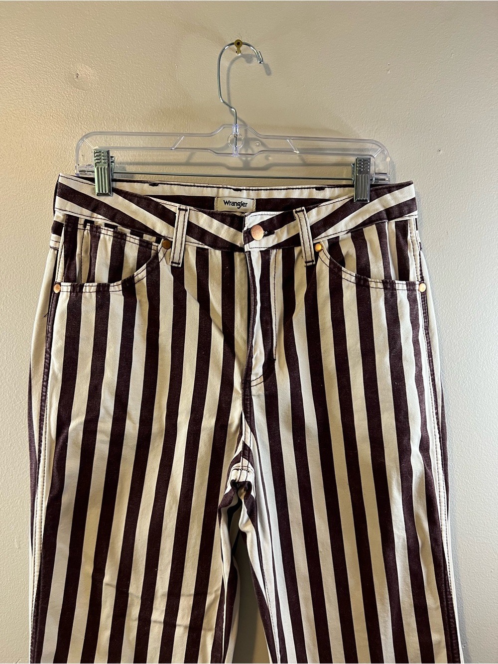 Wrangler "The Wanderer" High-Rise Striped Flare Jeans - Picture 8 of 16